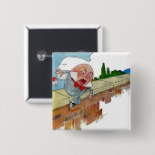 Illustratie van  "Humpty Dumpty Nursery Rhyme" Vierkante Button 5,1 Cm (Voorkant /achterkant)
