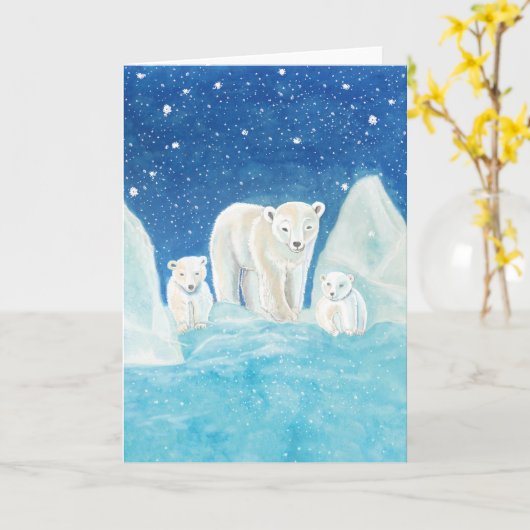 Illustratie van ijsberen   kaart (Gele Bloem)