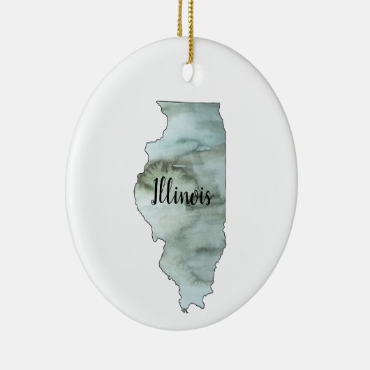 Illustratie van Illinois State Keramisch Ornament (Rechts)
