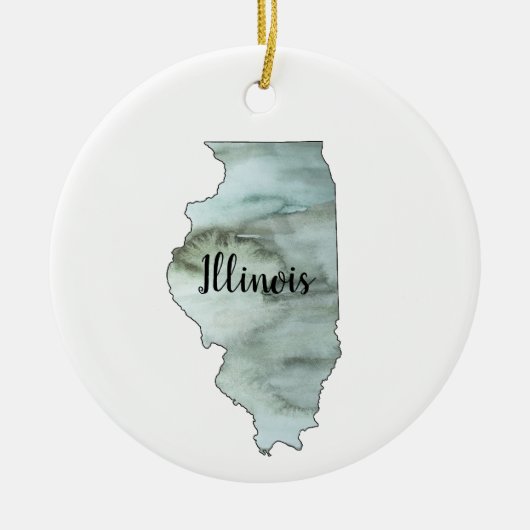 Illustratie van Illinois State Keramisch Ornament (Voorkant)