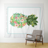 Illustratie van Island Flowers Pineapple Wandkleed (In Situ (horizontaal))
