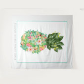 Illustratie van Island Flowers Pineapple Wandkleed (Voorkant (horizontaal))