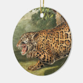Illustratie van Jaguar (Felis onca) Keramisch Ornament (Links)
