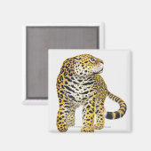 Illustratie van Jaguar met kop in profiel Magneet (Voorkant / Achterkant)