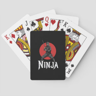 illustratie van Japanse ninja met zwaard Pokerkaarten