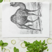 illustratie van kameel - Antiek rekenkamers Theedoek (Gevouwen)