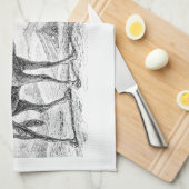 illustratie van kameel - Antiek rekenkamers Theedoek (Quarter Fold)