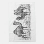 illustratie van kameel - Antiek rekenkamers Theedoek (Verticaal)