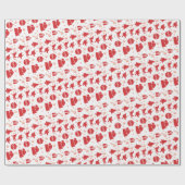 Illustratie van kerstelementen cadeaupapier (Vlak)