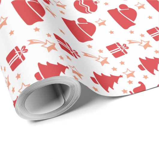 Illustratie van kerstelementen cadeaupapier (Rol Hoek)