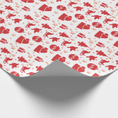 Illustratie van kerstelementen cadeaupapier (Hoek)