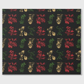 Illustratie van kerstelementen cadeaupapier (Vlak)