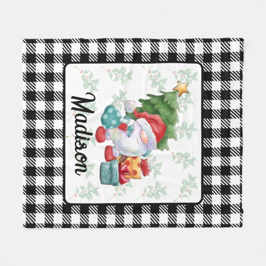 Illustratie van kerstgenoom fleece deken (Voorkant (Horizontaal))