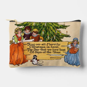 Illustratie van kerstliedjeszangers in victoriaans etui