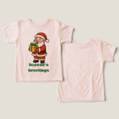 Illustratie van Kerstman met cadeaudoos (Ontwerp Voorkant & Achterkant)