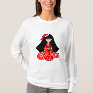 Illustratie van Kimono Girl-Cartoon T-shirt