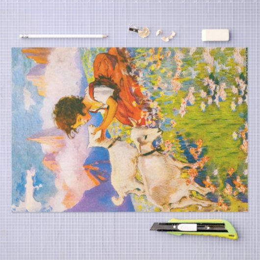 Illustratie van  kinderen: Heidi-weefselpapier Tissuepapier (Craft)