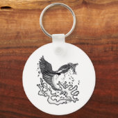 Illustratie van Kingfisher op knoptoetsen Sleutelhanger (Voorkant)