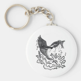 Illustratie van Kingfisher op knoptoetsen Sleutelhanger