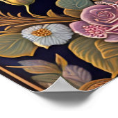 Illustratie van klassieke roze Floral Lady Poster (Hoek)