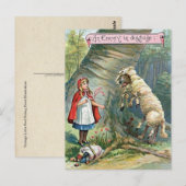  illustratie van kleine rode rode slechthout briefkaart (Voorkant / Achterkant)