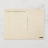  illustratie van kleine rode rode slechthout briefkaart (Achterkant)