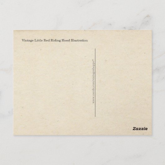 illustratie van kleine rode rode slechthout briefkaart (Achterkant)