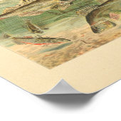 Illustratie van kleur van passievruchten afdrukken poster (Hoek)