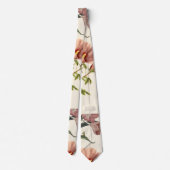 Illustratie van kleurrijke bloemen stropdas (Achterkant)