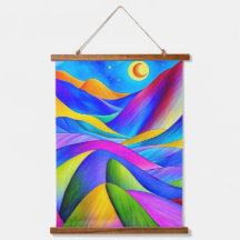 Illustratie van kleurrijke heuvels