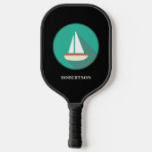 Illustratie van kleurrijke zeilboot Pickleball Pad Pickleball Paddle (Achterkant)