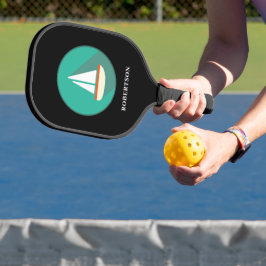 Illustratie van kleurrijke zeilboot Pickleball Pad Pickleball Paddle