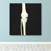 Illustratie van knie bot, recht canvas afdruk (Insitu (Houten vloer))