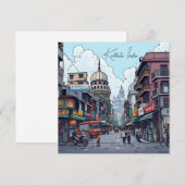 Illustratie van Kolkata, India (Voorkant / Achterkant)