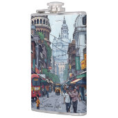 Illustratie van Kolkata, India Heupfles (Links)