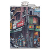 Illustratie van Kolkata, India Heupfles (Achterkant)