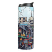 Illustratie van Kolkata, India Thermosbeker (Gedraaid links)