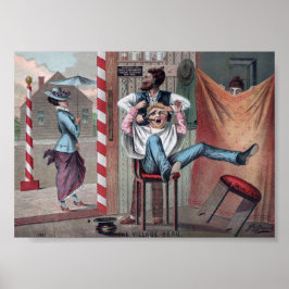 Illustratie van komische winkels poster