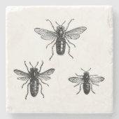 Illustratie van koninginnen en bijen stenen onderzetter (Voorkant)