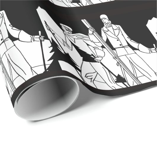  illustratie van kunstschildluiers cadeaupapier (Rol Hoek)