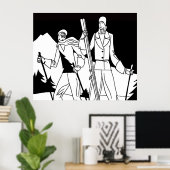 illustratie van kunstschildluiers poster (Thuiskantoor)