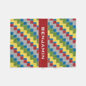 Illustratie van kunststofblokken Illustratie aange Fleece Deken (Voorkant (Horizontaal))