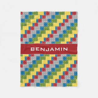 Illustratie van kunststofblokken Illustratie aange Fleece Deken