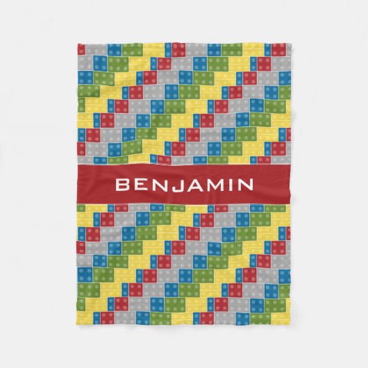 Illustratie van kunststofblokken Illustratie aange Fleece Deken (Voorkant)