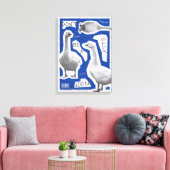 Illustratie van kunstwerken Wees geen Gekke gans Canvas Afdruk (Insitu (Woonkamer))