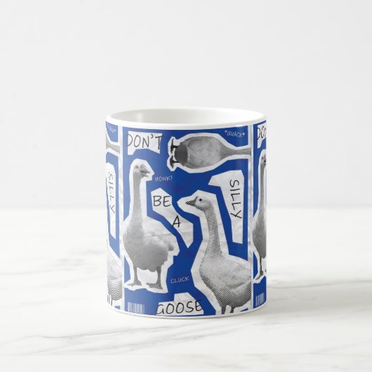 Illustratie van kunstwerken Wees geen Gekke gans Koffiemok (Center)