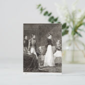 illustratie van "La Famille Elliot" Briefkaart (Staand voorkant)