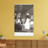 illustratie van "La Famille Elliot" Canvas Afdruk (Insitu (Woonkamer))