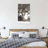 illustratie van "La Famille Elliot" Canvas Afdruk (Insitu (Slaapkamer))