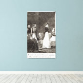 illustratie van "La Famille Elliot" Canvas Afdruk (Insitu (Houten vloer))